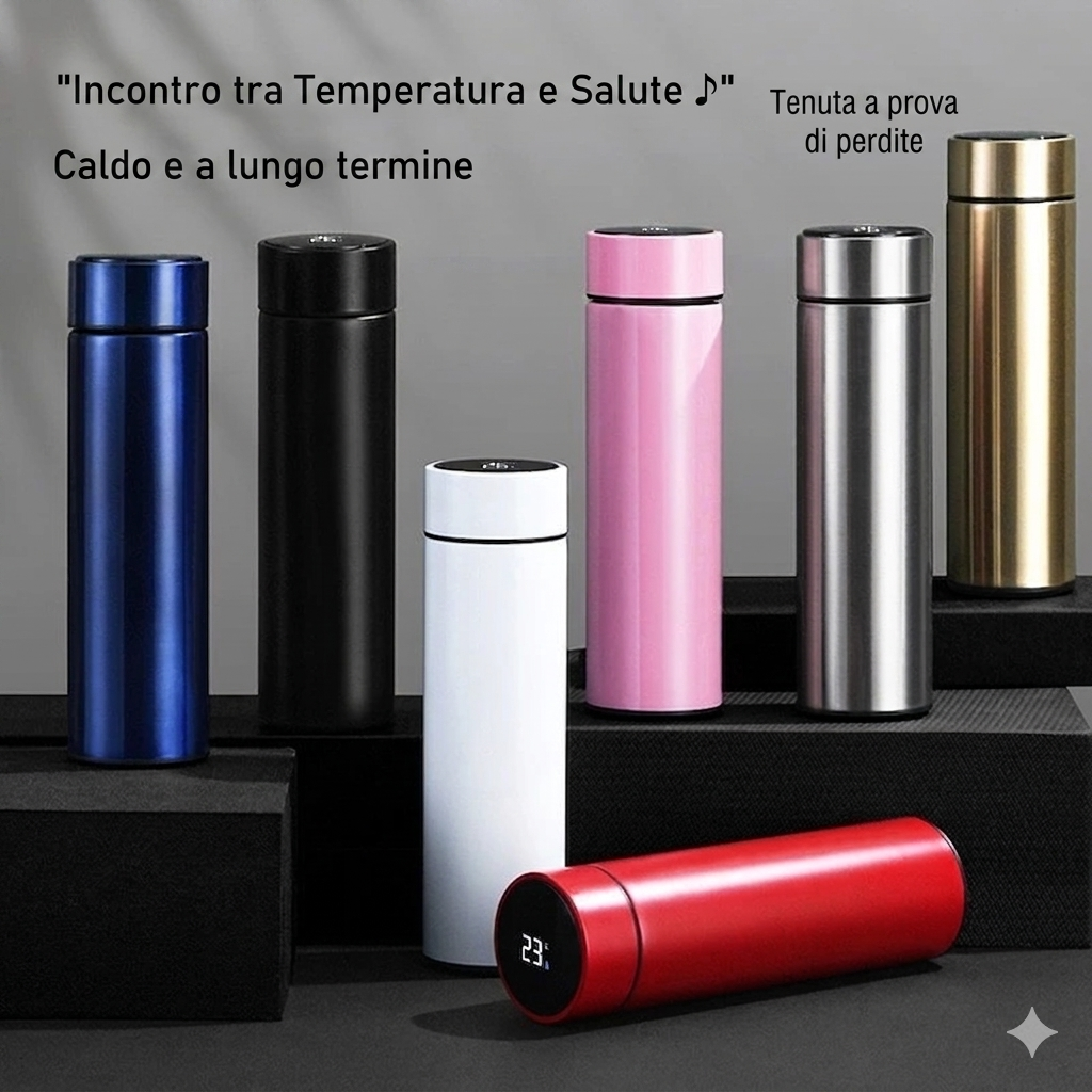 Bottiglia termica a temperatura intelligente da 500ml