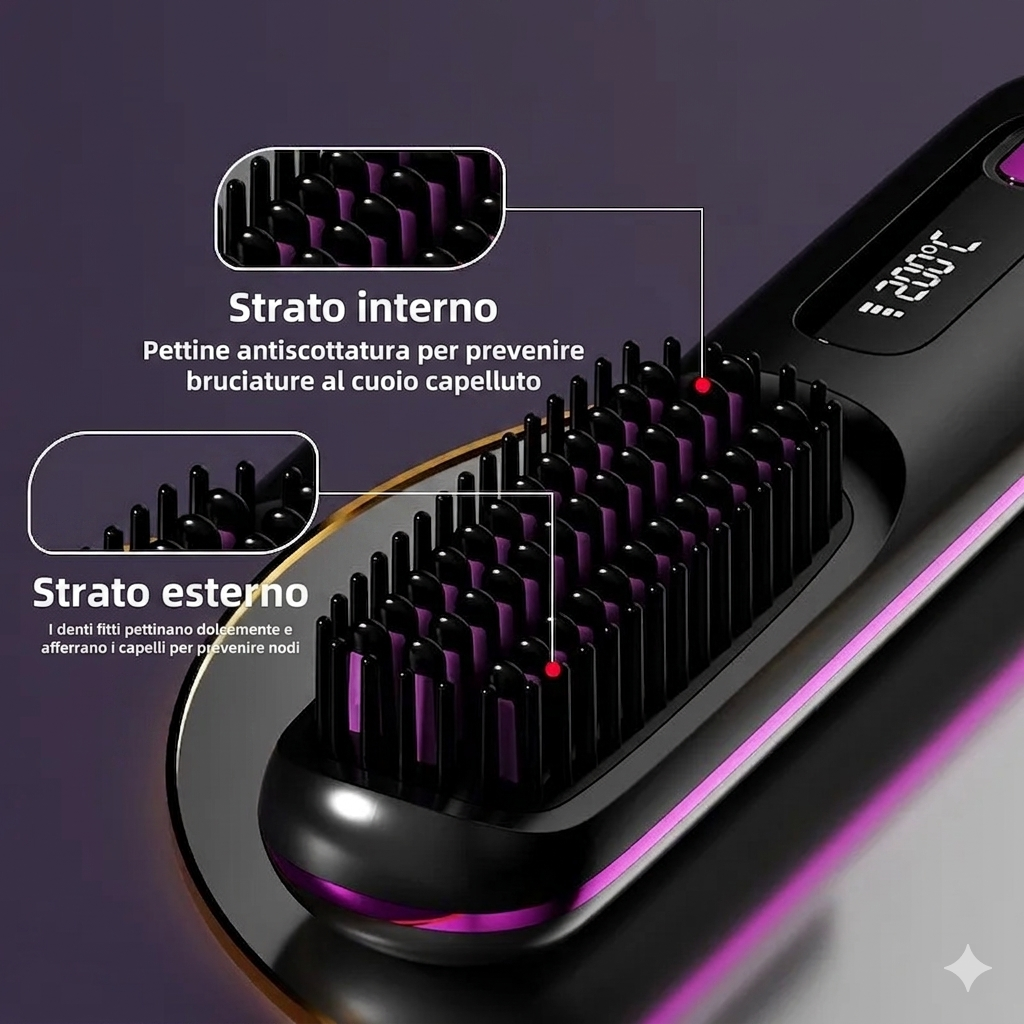 Spazzola lisciante 3in1